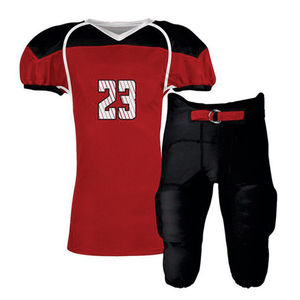Conjunto de Uniforme de Fútbol Americano para Hombre, Blanco, Naranja y Negro, Sublimado, Malla Transpirable, Manga Corta, Cuello en V, Corte Atlético - Product Image 4