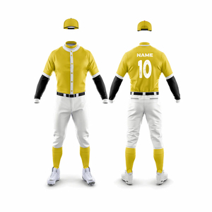 Camiseta de béisbol personalizada OEM, de algodón, con logotipo bordado por sublimación, uniforme de béisbol para hombre, último diseño, servicio OEM. - Product Image 3