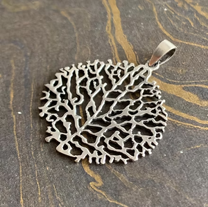 JAIPUR SILVER Handcrafted <b>Branch</b> Textured 925 Sterling Silver Designer Pendant-Elegant Everyday Wear Jewelry - Product Image 3