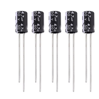 Condensateur électrolytique de type aluminium pour projets électroniques DIY, montage sur circuit imprimé, haute capacité, polarisé, longue durée de vie