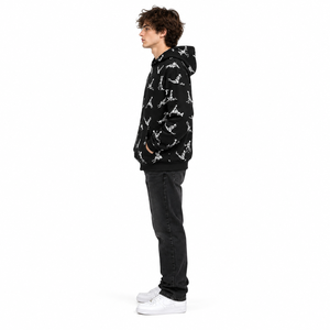 Custom Men's Skeleton Print <b>Zip</b> Up Hoodie Oversized Streetwear <b>Full</b> <b>Zip</b> <b>Sweatshirt</b> - Product Image 4