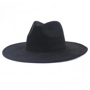 Fashion Polyester Fedora <b>Hat</b> for Women Men Classic Character Casual <b>Flat</b> Wide Brim Jazz Cap - Product Image 3