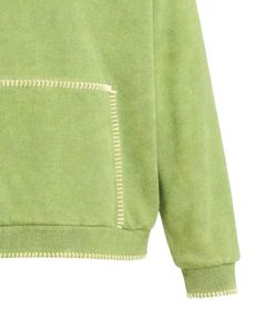 Sweat-shirt à capuche vert clair surdimensionné pour homme, avec poche kangourou, style streetwear, épais, décontracté, pour l'hiver, fabricant - Product Image 6