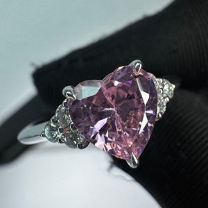 Heart & Round Lab Grown <b>Diamond</b> <b>Ring</b> in PT950 Platinum | IGI Certified 2.40 CT Women's Fine Jewelry - Product Image 6