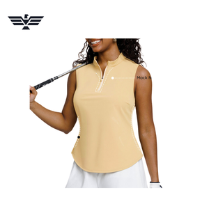 Chaleco de equitación sin mangas para mujer, de punto, con cremallera frontal, color sólido, transpirable, de spandex y poliéster. - Product Image 3