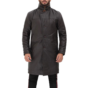 <b>Men's</b> Custom Genuine <b>Leather</b> Eco-Friendly Windproof Streetwear Winter <b>Jacket</b> - Product Image 3