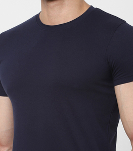 T-shirt en coton uni léger pour homme, coupe classique, col rond, décontracté, doux, basique, pour le streetwear quotidien, mode, OEM personnalisé - Product Image 5