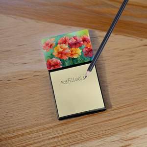 Ohio Scarlet Carnations Acuarela Autoadhesivo Dispensador de blocs de notas y blocs de notas Accesorios de escritorio en blanco Nueva tarjeta y portatarjetas - Product Image 2