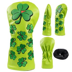 SOSH4 Housse de tête de club de golf en cuir PU imperméable avec fermeture élastique, lot de 3 - Product Image 2