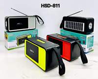 Radio solaire d'urgence HSD-811, haut-parleur portable Bluetooth, solution pour les pannes de courant, radio FM, lampe torche LED, chargeur mobile