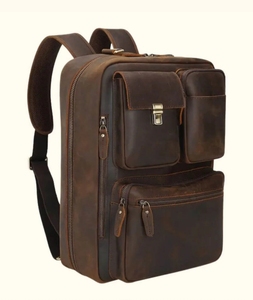 Sac à dos minimaliste bohème en cuir véritable noir avec fermeture éclair, à usage quotidien, à une seule bandoulière, imprimé animal, avec franges décoratives, toutes saisons - Product Image 2