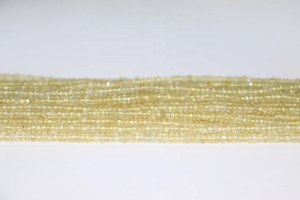 Aigue-marine jaune naturelle perles rondelle à facettes 3.5mm 14 pouces pierres précieuses naturelles très rares pour la fabrication de bijoux - Product Image 2