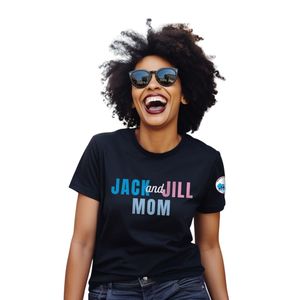 T-shirt noir à motif pour femme, en coton doux, col rond, manches courtes, vêtements décontractés pour tous les jours - Product Image 1