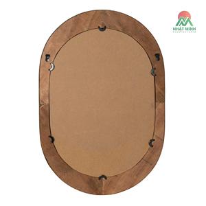 กระจกติดผนังกรอบไม้ไผ่และหวายทรงวงรี สีธรรมชาติ - Product Image 5