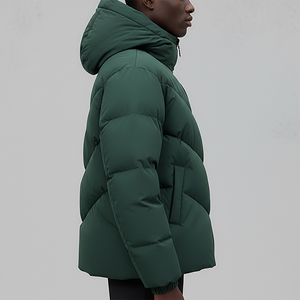 Veste matelassée longue pour homme en nylon 400T, tissu de qualité supérieure, mode hiver USA Europe, veste matelassée courte pour homme 100 % - Product Image 3