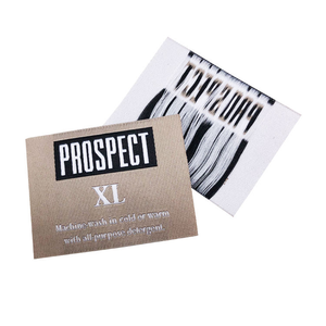 Étiquette tissée à coupe droite, design personnalisé, logo d'entretien, étiquette tissée pour le cou avec taille personnalisée - Product Image 2