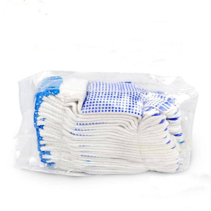 ถุงมือทำงานสำหรับงานก่อสร้าง คลังสินค้า และอุตสาหกรรม ถุงมือผ้าฝ้ายเคลือบ PVC ลายจุด ผู้ผลิตถุงมือกันลื่นเพื่อความปลอดภัย - Product Image 6