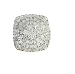 Anillo de Moissanita Redondo de Lujo con Incrustaciones, Plata de Ley 925 con Acabado en Oro de 14K, Color D VVS, Estilo Hip-Hop - Product Image 5