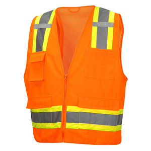 Chaleco de seguridad ligero de alta visibilidad con cinta reflectante plateada para trabajo general, mantenimiento de edificios, servicios utilitarios al aire libre y ropa de trabajo. - Product Image 5