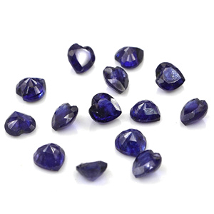 Saphir bleu naturel de Bangkok, taille cœur calibrée 4,5 mm, pierre précieuse de saphir bleu naturel à facettes pour la fabrication de bijoux - Product Image 5