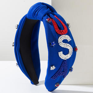 Serre-tête élégant de luxe brodé et perlé pour femme avec détails en perles, idéal pour accessoires de mariée, vente au détail et cadeaux - Product Image 6