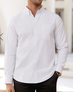 Camisa Formal Elástica de Uso Diario para Hombre, Corte Slim Fit, Manga Larga, con Botones, para Primavera/Otoño, de Bangladesh - Product Image 1