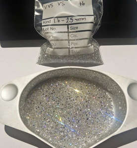 Diamants ronds blancs de couleur D E F, pureté VVS VS, cultivés en laboratoire, qualité Minus Three, excellents, polis, pour la fabrication de bijoux - Product Image 2