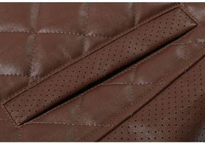 เสื้อโค้ทหนัง PU คุณภาพสูงสำหรับผู้ชาย ทรงเข้ารูป แฟชั่นลำลอง คอตั้ง สไตล์นักขี่มอเตอร์ไซค์ สำหรับฤดูใบไม้ร่วงและฤดูหนาว - Product Image 5