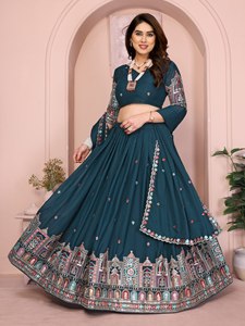 Ensemble de lehenga brodé pour mariage, avec chemisier et dupatta de 2,5 m - Product Image 4