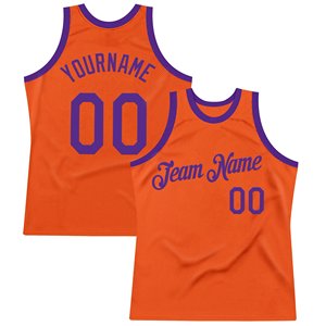 Maillot de basket-ball orange personnalisé en maille sublimée, unisexe, pour adulte, avec nom et numéro d'équipe, débardeur respirant - Product Image 3