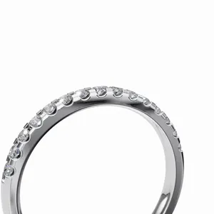 Bague halo en or blanc 18 carats avec diamant de laboratoire certifié IGI, style luxueux pour femme, cadeau d'anniversaire de mariage, Inde HIPHOPSTAR - Product Image 3