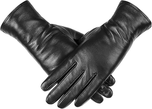 Gants de conduite unisexes en cuir, thermiques, hiver, haute qualité, sécurité, travail, mode, usage quotidien, compatibles écran tactile, toutes tailles - Product Image 3