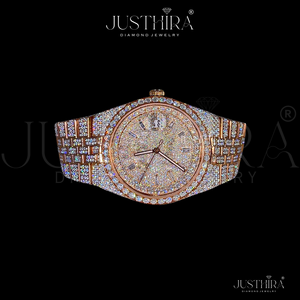 Montre de marque entièrement sertie de diamants Moissanite, style Hiphop, en argent 925, idéale pour les fiançailles, les fêtes, les mariages et les anniversaires - Product Image 2