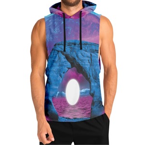 2026 Regular Sublimation Sleeveless Hoodie High Quality Sublimation 400gsm Custom Logo Patterned Sublimation Hoodie - Product Image 1
