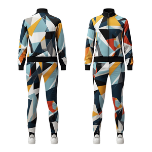 <b>Women</b> Geometric Print Athletic Tracksuit Set - Product Image 2
