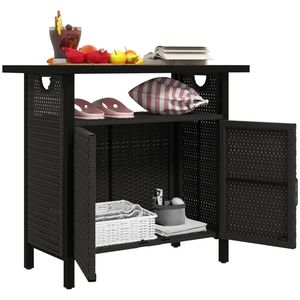 Tavolo da Bar da Esterno con Mobile Contenitore e Set Portasciugamani - Product Image 5