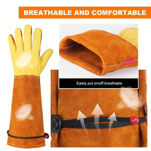 Guantes de Soldadura Industriales de Cuero Reforzado con Doble Palma Resistentes al Calor para Soldadura TIG/MIG - Product Image 6