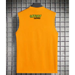 Débardeur pour homme Catchy Gears en coton biologique extensible, coupe ajustée, respirant, séchage rapide, décontracté pour l'été, sans manches, pour la gym et le fitness - Product Image 6