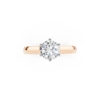 Bague pour femme en or plaqué, diamant synthétique de laboratoire de couleur E, taille brillant rond, certifié IGI, largeur 3,5 mm, 10k 14k 18k, bijoux de luxe