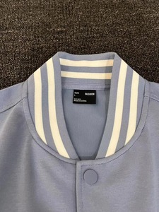 High quality OEM Custom Embroidery Spring <b>Men's</b> Baseball Varsity <b>Jacket</b> Loose Casual Windproof Breathable 100% Cotton - Product Image 4
