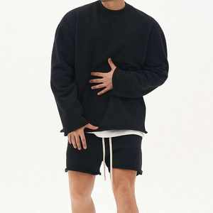 Sudadera Deportiva Unisex de Ocio para Correr, Bordada, de Forro Polar Sólido, de Manga Larga, Cuello Redondo, Informal, de Algodón - Product Image 3