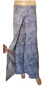 Pantalon évasé en coton de qualité supérieure pour femmes élégant décontracté Style d'été fermeture à la taille élastique tissu en soie Logo décoration plat - Product Image 5