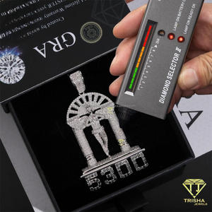 จี้เพชรโมอิสซาไนต์ ประดับด้วยเงินแท้ 925 ดีไซน์แบบฮิปฮอป - Product Image 3