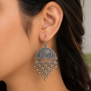 Bulk Supplier Oxidized Silver-Plated Vintage Water Drop Dangle <b>Hook</b> <b>Earrings</b> Handmade Non-toxic Unique Design Women's Wedding - Product Image 2