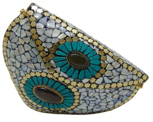 Pochette de soirée en métal, nouvelle bourse à la mode, design en mosaïque, nouveau design - Product Image 1