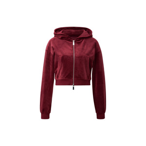 <b>Top</b> Trendy Streetwear Winter Oversized Solid <b>Red</b> Color Fleece Zipper Hoodie for Women <b>High</b> Quality Wholesale OEM - Product Image 4