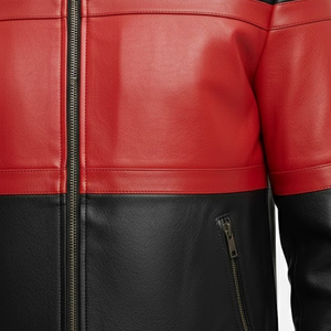 เสื้อแจ็คเก็ตฤดูหนาวไซส์ใหญ่สำหรับผู้ชาย ระบายอากาศได้ดี พร้อมปกคอตั้งแบบซิป แต่งขอบด้วยขนแกะ ขายส่ง - Product Image 5