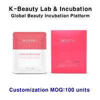 SKINSTRO Fabriqué en Corée, Masque Hydrogel au Levan, 4 Masques par Boîte, Hydratant, Raffermissant, Apaisant, Parfum Floral Doux, Adapté à Tous Types de Peau