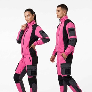 Chaqueta cortavientos unisex personalizada de nailon con bolsillos y cremallera, pantalones deportivos estampados, pantalones de chándal resistentes al viento, conjunto deportivo para hombre y mujer - Product Image 3