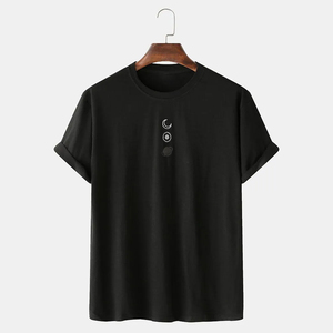 T-shirts pour hommes de qualité supérieure 100% coton, nouvelle mode, manches courtes, vêtements d'été, taille personnalisée avec motif de lettres, t-shirt pour hommes - Product Image 6